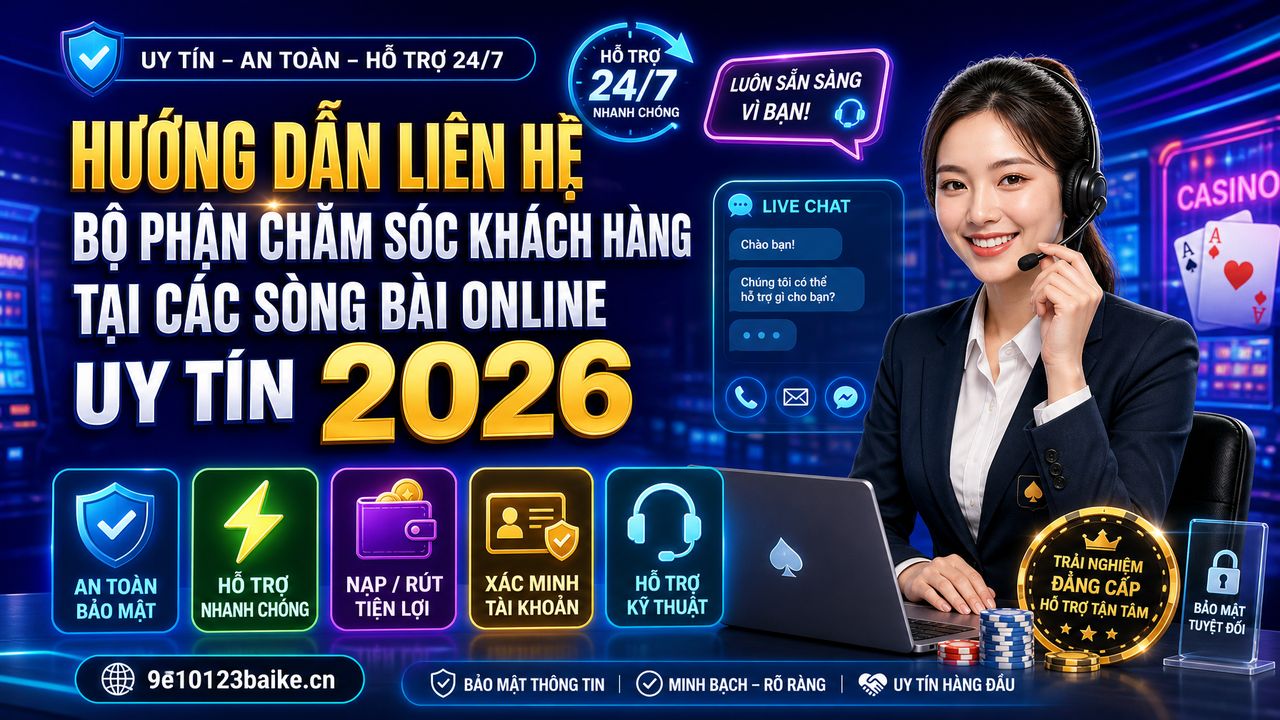 Hướng dẫn liên hệ bộ phận chăm sóc khách hàng tại các sòng bài online uy tín 2026